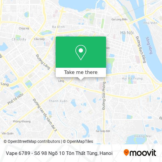 Vape 6789 - Số 98 Ngõ 10 Tôn Thất Tùng map