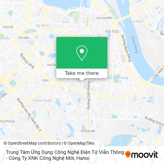 Trung Tâm Ứng Dụng Công Nghệ Điện Tử Viễn Thông - Công Ty XNK Công Nghệ Mới map