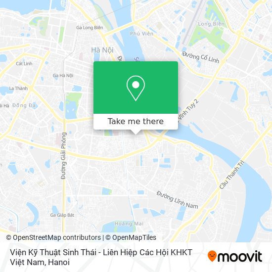 Viện Kỹ Thuật Sinh Thái - Liên Hiệp Các Hội KHKT Việt Nam map