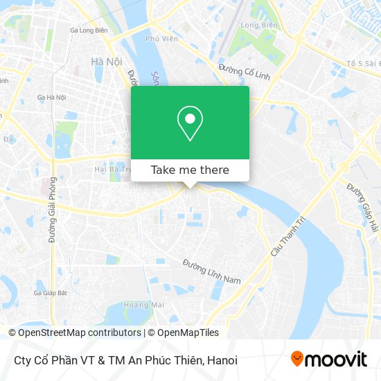 Cty Cổ Phần VT & TM An Phúc Thiên map