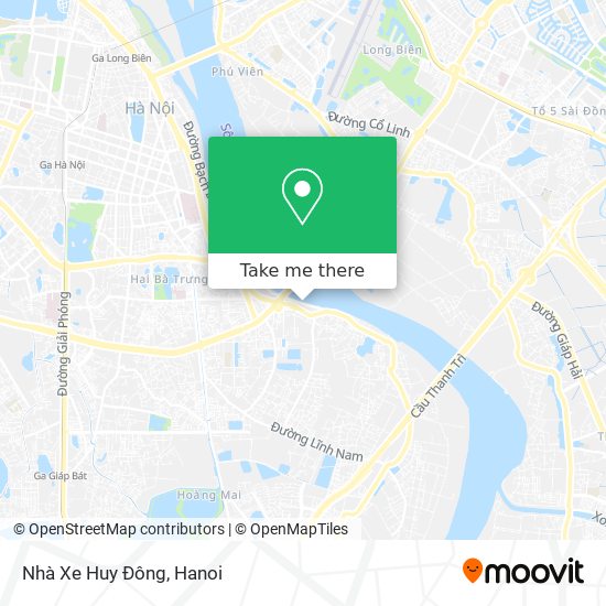 Nhà Xe Huy Đông map