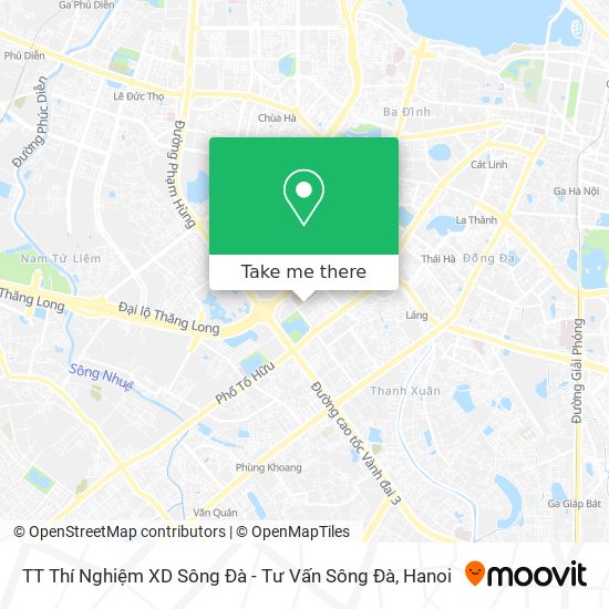 TT Thí Nghiệm XD Sông Đà - Tư Vấn Sông Đà map