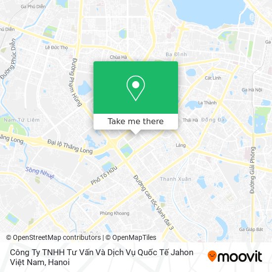 Công Ty TNHH Tư Vấn Và Dịch Vụ Quốc Tế Jahon Việt Nam map