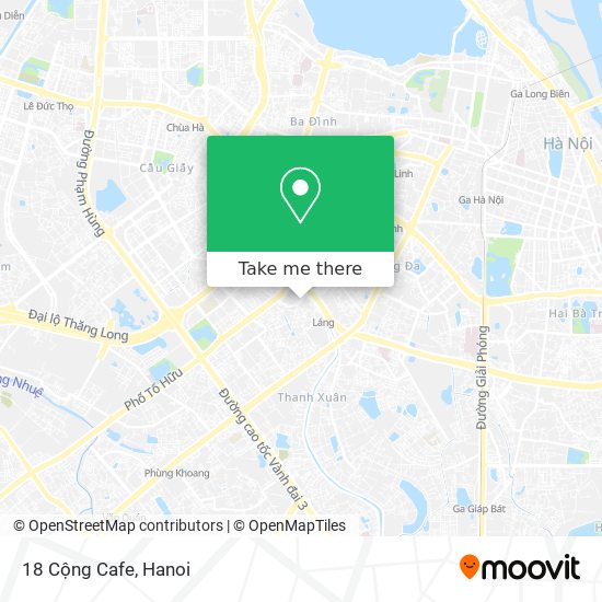 18 Cộng Cafe map