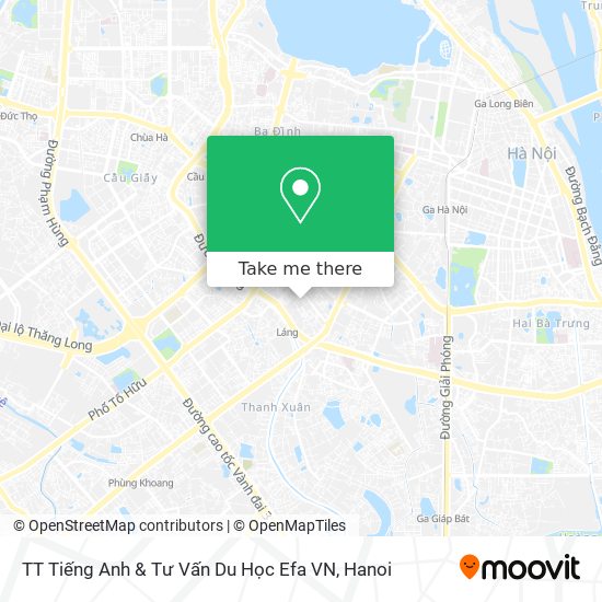 TT Tiếng Anh & Tư Vấn Du Học Efa VN map