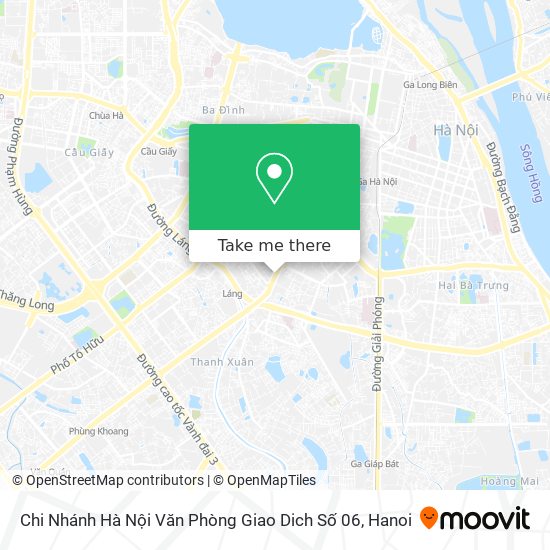Chi Nhánh Hà Nội Văn Phòng Giao Dich Số 06 map