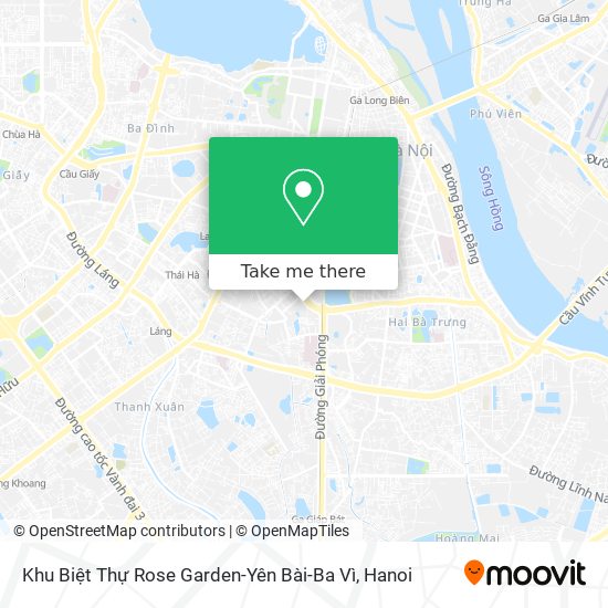 Khu Biệt Thự Rose Garden-Yên Bài-Ba Vì map