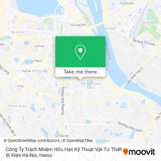 Công Ty Trách Nhiệm Hữu Hạn Kỹ Thuật Vật Tư Thiết Bị Điện Hà Nội map