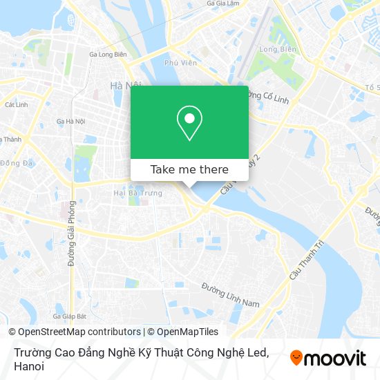 Trường Cao Đẳng Nghề Kỹ Thuật Công Nghệ Led map