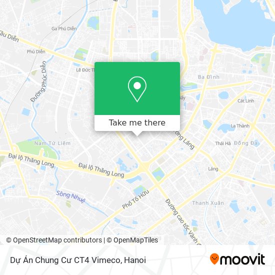 Dự Án Chung Cư CT4 Vimeco map