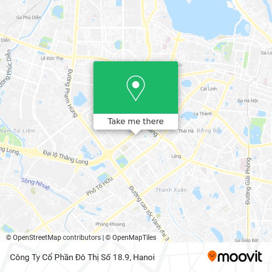 Công Ty Cổ Phần Đô Thị Số 18.9 map