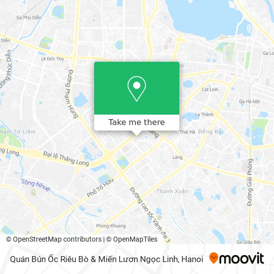 Quán Bún Ốc Riêu Bò & Miến Lươn Ngọc Linh map