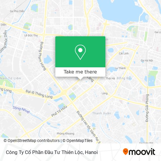 Công Ty Cổ Phần Đầu Tư Thiên Lộc map