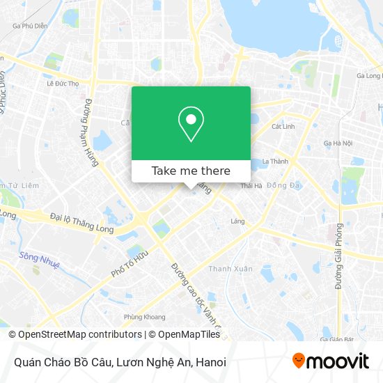 Quán Cháo Bồ Câu, Lươn Nghệ An map