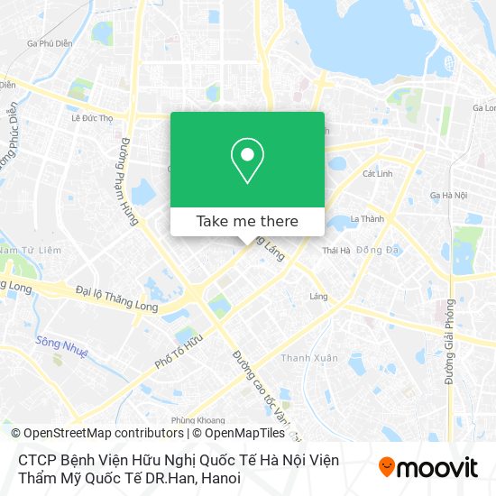 CTCP Bệnh Viện Hữu Nghị Quốc Tế Hà Nội Viện Thẩm Mỹ Quốc Tế DR.Han map