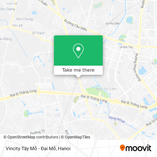 Vincity Tây Mỗ - Đại Mỗ map