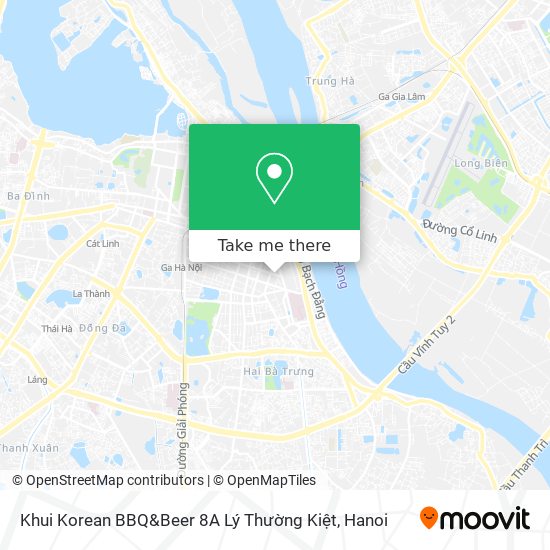 Khui Korean BBQ&Beer 8A Lý Thường Kiệt map