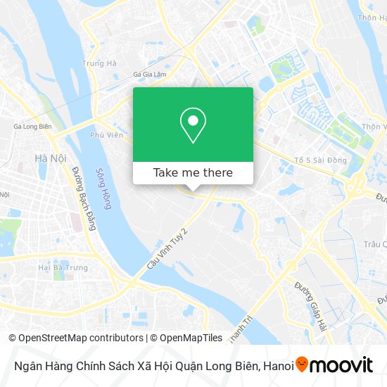 Ngân Hàng Chính Sách Xã Hội Quận Long Biên map