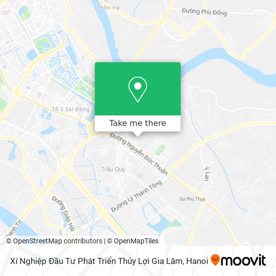 Xí Nghiệp Đầu Tư Phát Triển Thủy Lợi Gia Lâm map