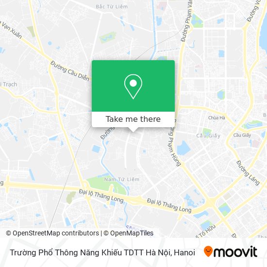 Trường Phổ Thông Năng Khiếu TDTT Hà Nội map