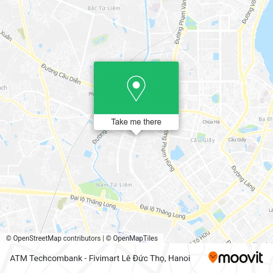 ATM Techcombank - Fivimart Lê Đức Thọ map