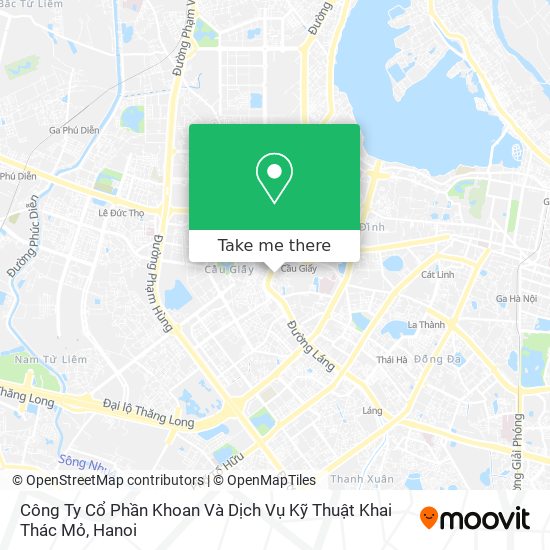 Công Ty Cổ Phần Khoan Và Dịch Vụ Kỹ Thuật Khai Thác Mỏ map