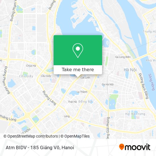 Atm BIDV - 185 Giảng Võ map