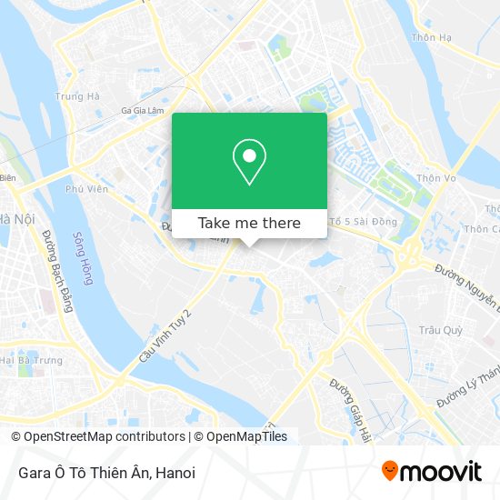 Gara Ô Tô Thiên Ân map
