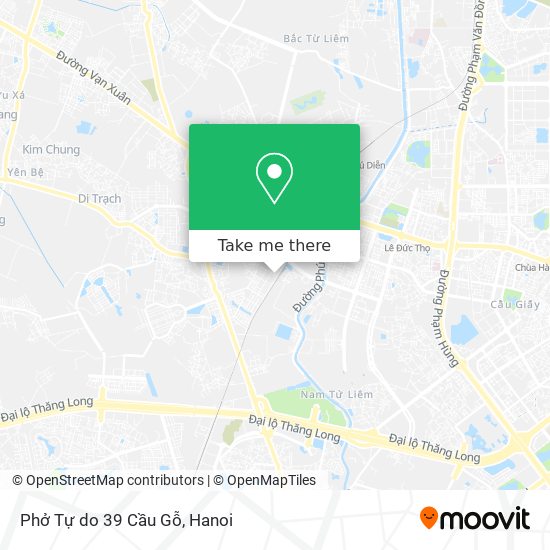 Phở Tự do 39 Cầu Gỗ map