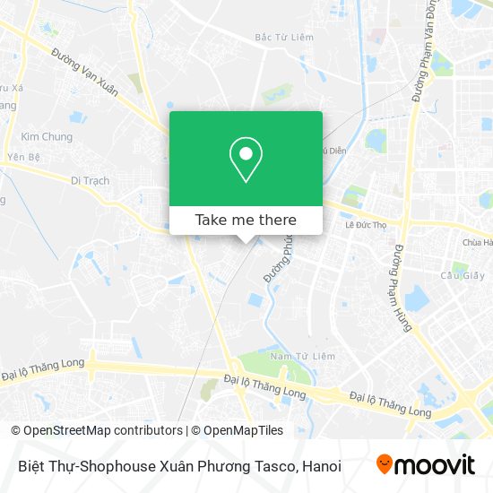 Biệt Thự-Shophouse Xuân Phương Tasco map