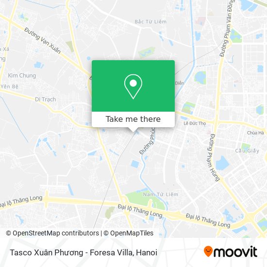 Tasco Xuân Phương - Foresa Villa map