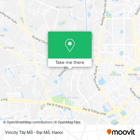 Vincity Tây Mỗ - Đại Mỗ map