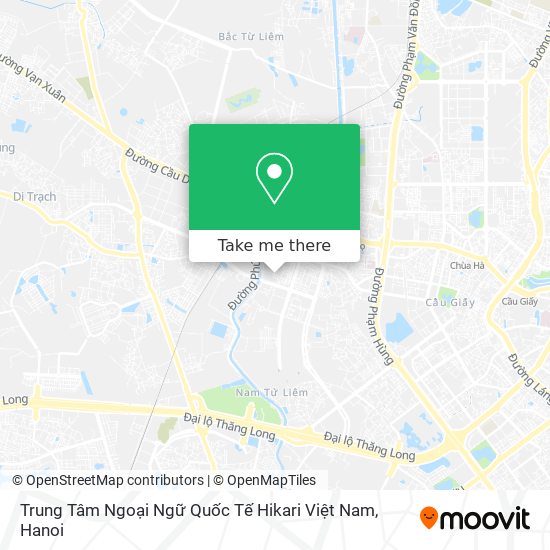 Trung Tâm Ngoại Ngữ Quốc Tế Hikari Việt Nam map