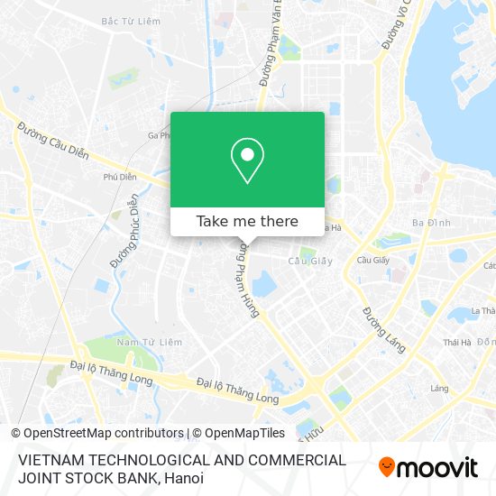 VIETNAM TECHNOLOGICAL AND COMMERCIAL JOINT STOCK BANK map