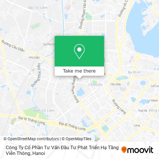 Công Ty Cổ Phần Tư Vấn Đầu Tư Phát Triển Hạ Tầng Viễn Thông map