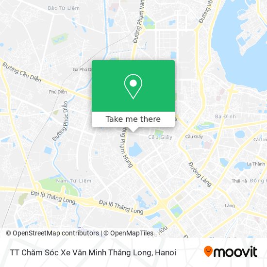 TT Chăm Sóc Xe Văn Minh Thăng Long map