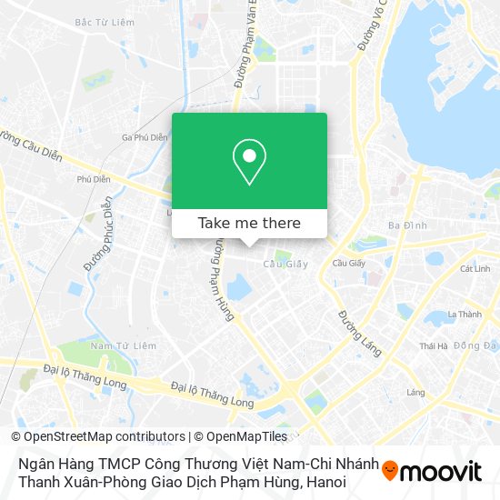 Ngân Hàng TMCP Công Thương Việt Nam-Chi Nhánh Thanh Xuân-Phòng Giao Dịch Phạm Hùng map