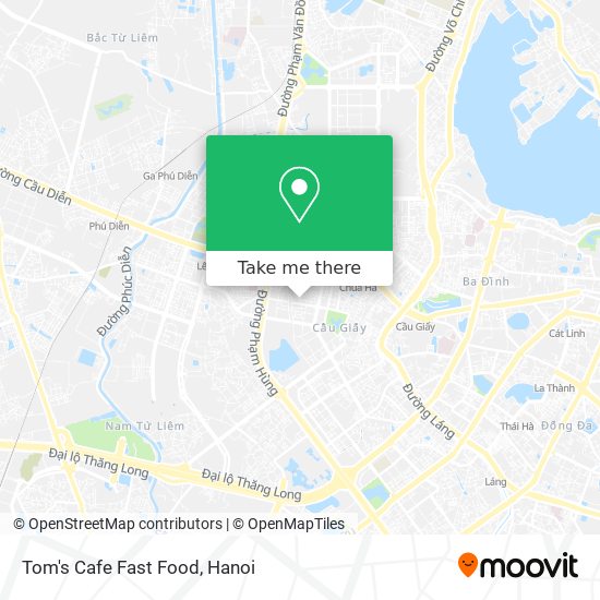 Tom's Cafe Fast Food map