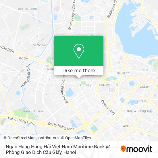 Ngân Hàng Hàng Hải Việt Nam Maritime Bank @ Phòng Giao Dịch Cầu Giấy map