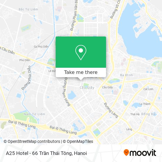 A25 Hotel - 66 Trần Thái Tông map