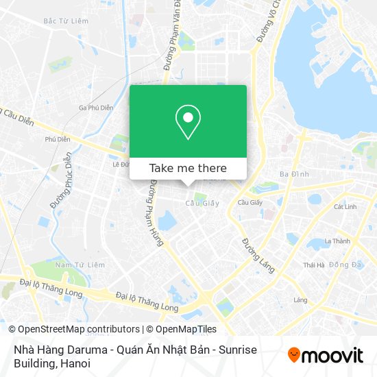 How to get to Nhà Hàng Daruma - Quán Ăn Nhật Bản - Sunrise Building in Dịch Vọng Hậu by Bus?