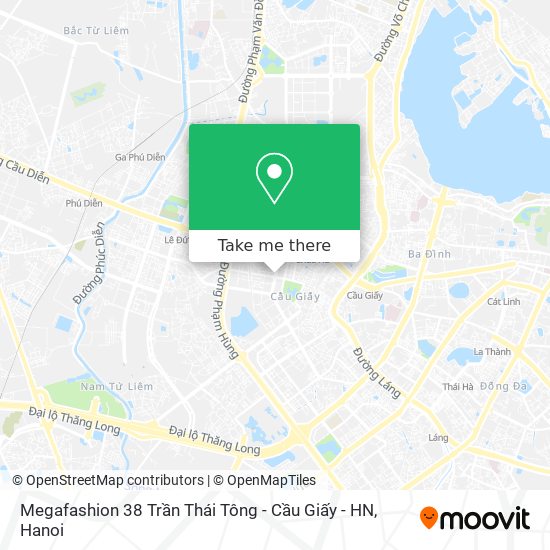 Megafashion 38 Trần Thái Tông - Cầu Giấy - HN map