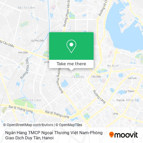 Ngân Hàng TMCP Ngoại Thương Việt Nam-Phòng Giao Dịch Duy Tân map