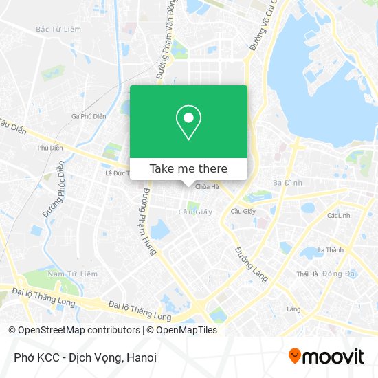 Phở KCC - Dịch Vọng map