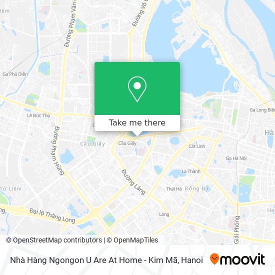 Nhà Hàng Ngongon U Are At Home - Kim Mã map