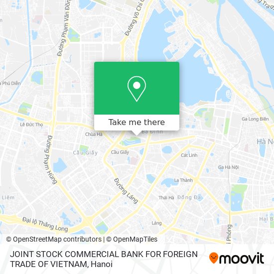 JOINT STOCK COMMERCIAL BANK FOR FOREIGN TRADE OF VIETNAM map