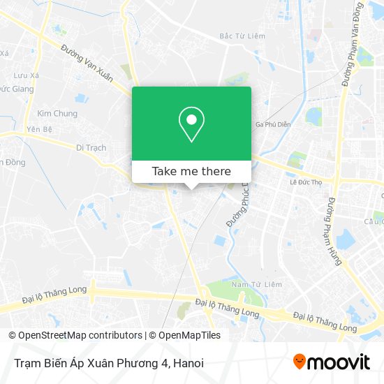 Trạm Biến Áp Xuân Phương 4 map