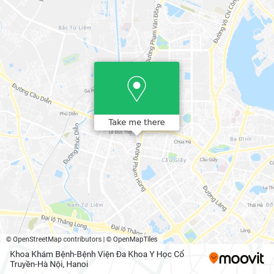 Khoa Khám Bệnh-Bệnh Viện Đa Khoa Y Học Cổ Truyền-Hà Nội map