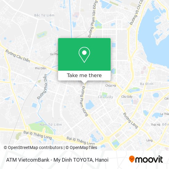 ATM VietcomBank - My Dinh TOYOTA map