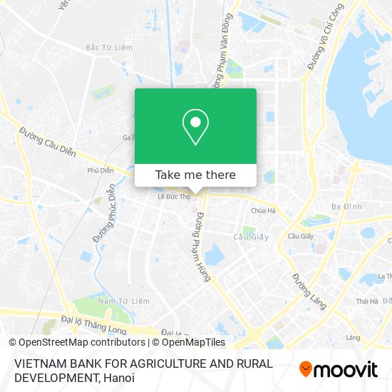 VIETNAM BANK FOR AGRICULTURE AND RURAL DEVELOPMENT map